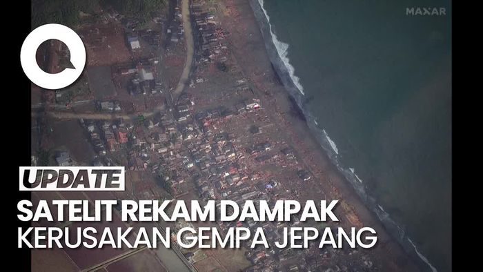 Penampakan Before-After Dampak Gempa di Jepang via Satelit