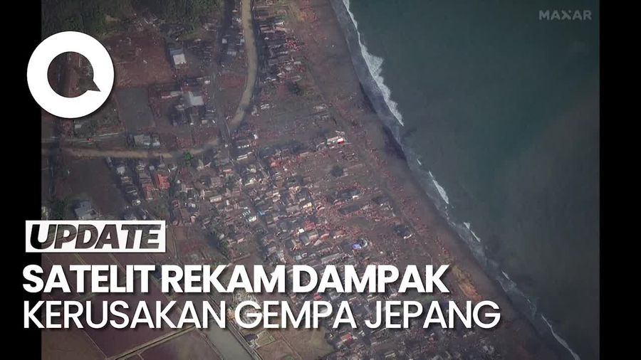 Penampakan Before-After Dampak Gempa di Jepang via Satelit