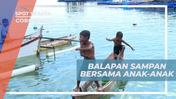 Adu Kecepatan Balap Sampan Bersama Anak-anak Desa Bajo Gorontalo