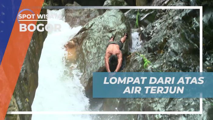 Melawan Rasa Takut Melompat Dari Atas Air Terjun Leuwi Hejo Bogor