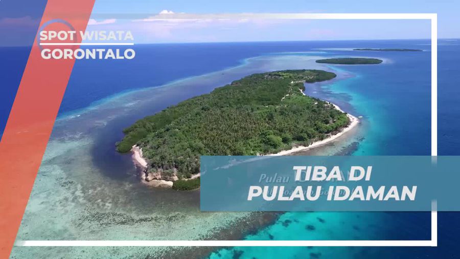 Berlarian dan Bermain Air di Pulau Idaman, Ditemani Keindahan Panorama Laut Gorontalo
