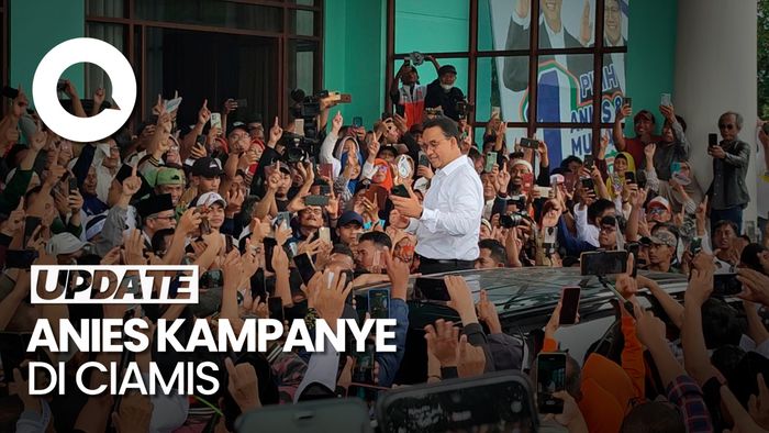 Penampakan Warga Sambut Anies Kampanye di Ciamis