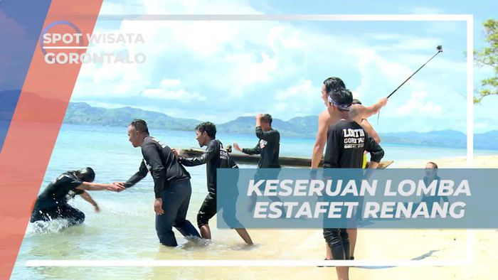 Uji Kekompakan Dengan Lomba Estafet Renang di Pulau Idaman Gorontalo