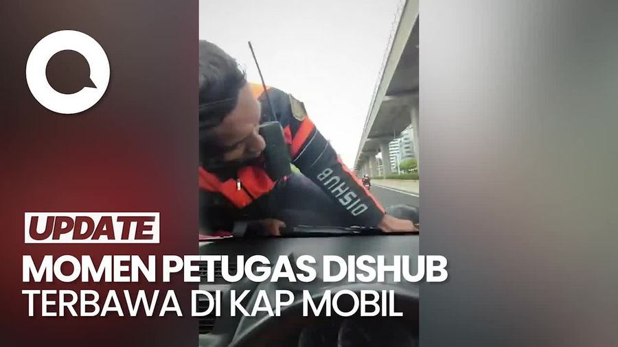 Viral Petugas Dishub Terbawa Naik Kap Mobil di Jaksel, Ini Klarifikasinya