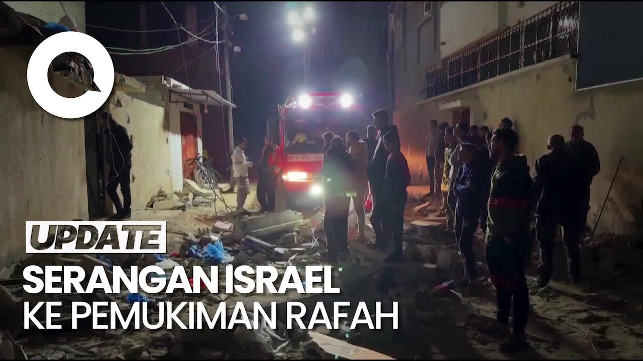 Penampakan Dampak Serangan Israel Di Pemukiman Warga Di Rafah Gaza