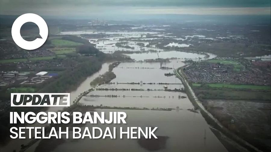 Inggris Dilanda Banjir Setelah Diterjang Badai Henk