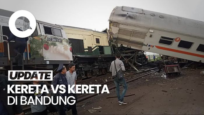  Dua Kereta Tabrakan di Cicalengka Bandung!