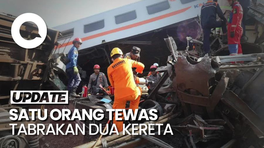 Satu Orang Tewas dalam Tabrakan KA Turangga vs KA Lokal Bandung