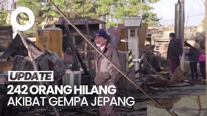 Korban Tewas Gempa Jepang Jadi 92 Jiwa, 242 Orang Masih Hilang