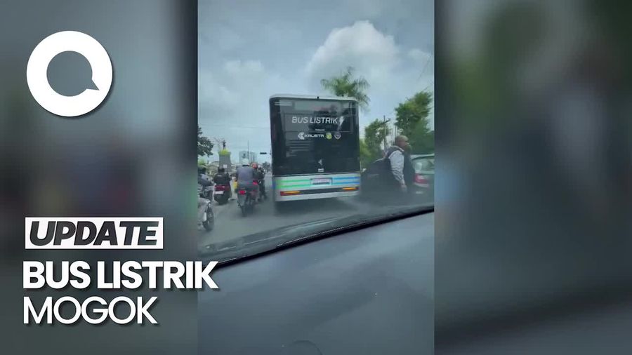 Heboh Bus Listrik yang Baru Mengaspal di Kota Medan Mogok