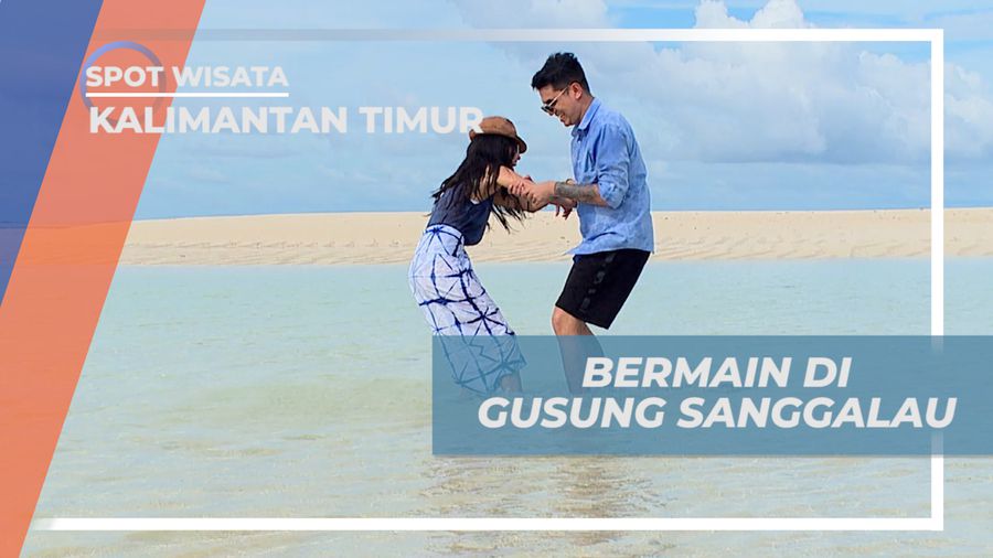 Bermain Dengan Ceria di Hamparan Pasir Putih Gusung Sanggalau Kepulauan Derawan 