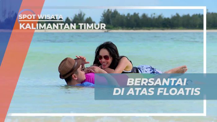 Bersantai Dengan Floaties di Pantai Gusung Sanggalau Kepulauan Derawan 