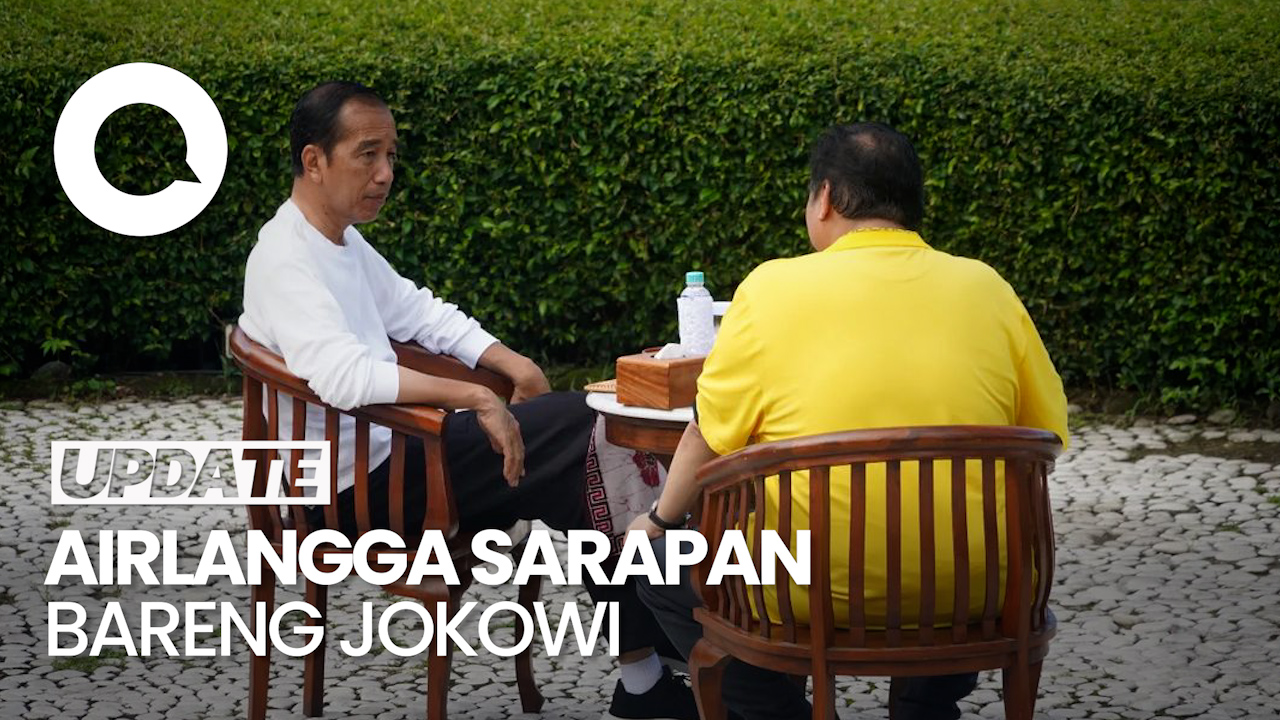 Sarapan Pagi Bareng Jokowi Airlangga Akui Bahas Pilpres