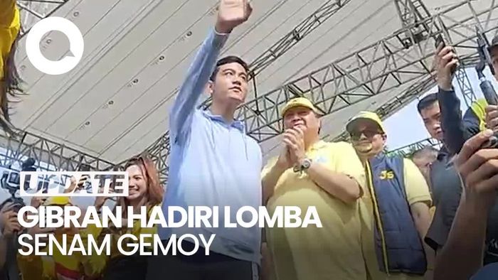 Gibran Hadiri Lomba Senam Gemoy di Jakbar Bersama Airlangga
