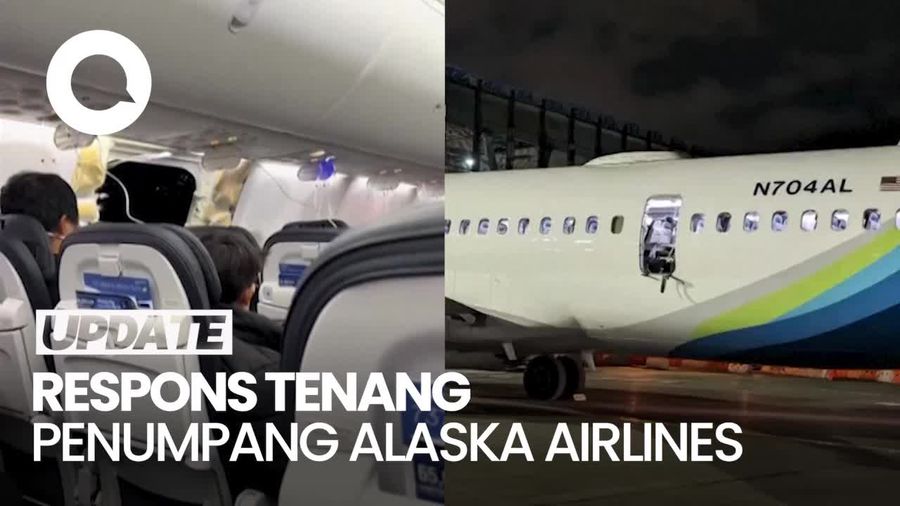 Penumpang Alaska Airlines Tetap Tenang saat Jendela Pesawat Lepas