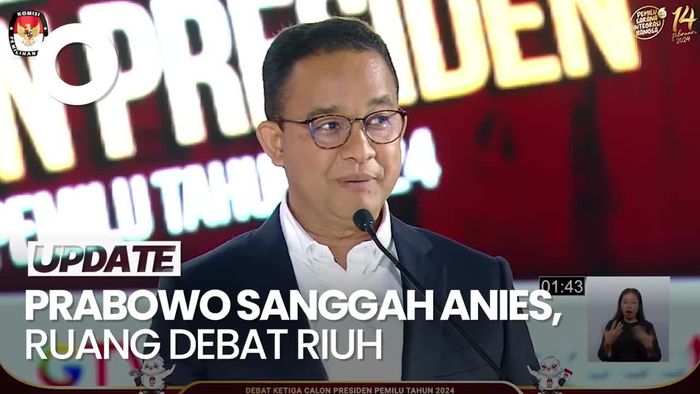 Momen Prabowo Sanggah Klarifikasi Anies Bikin Ruang Debat Riuh