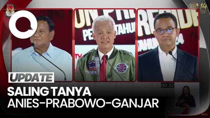 Saling Tanya Anies-Prabowo-Ganjar di Debat Ketiga Pilpres