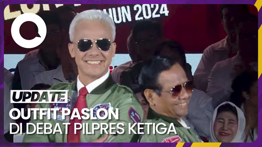 Ganjar-Mahfud Pakai Jaket Bomber, Intip Outfit Para Paslon di Debat Ketiga