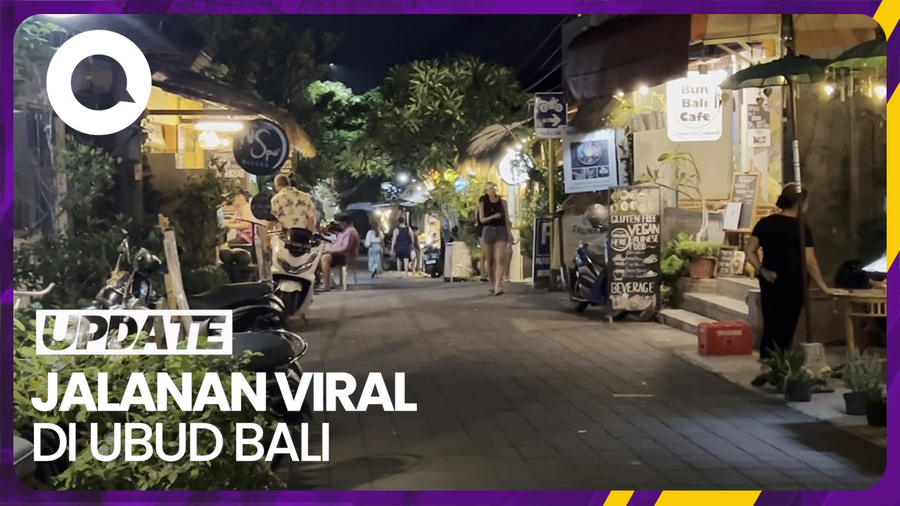 Menikmati Suasana Malam di Jalanan Estetik Ubud Bali