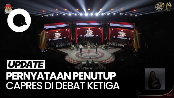 Pernyataan Pemungkas Prabowo-Ganjar-Anies Akhiri Debat Ketiga Pilpres