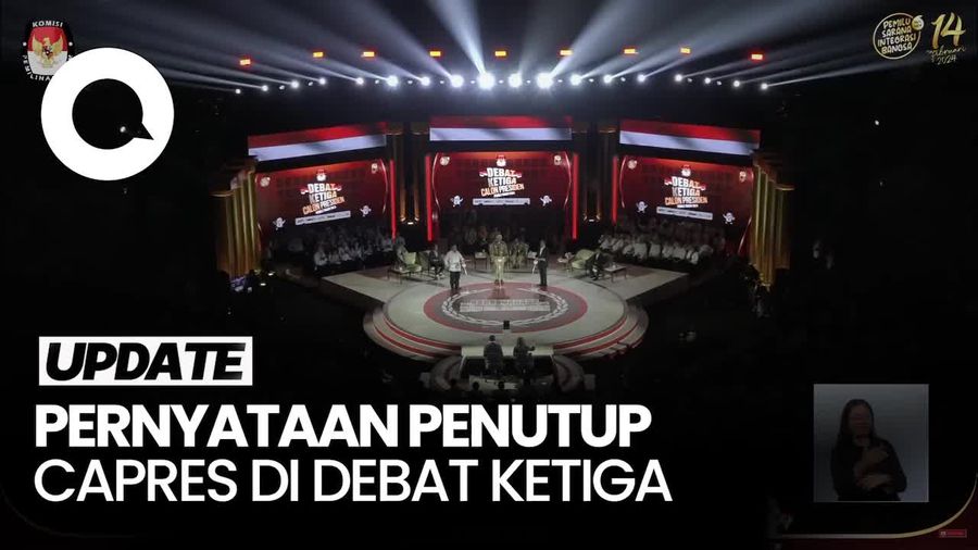 Pernyataan Pemungkas Prabowo-Ganjar-Anies Akhiri Debat Ketiga Pilpres