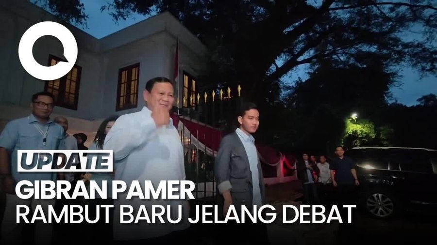 Momen Gibran Pamer Rambut Baru Jelang Debat