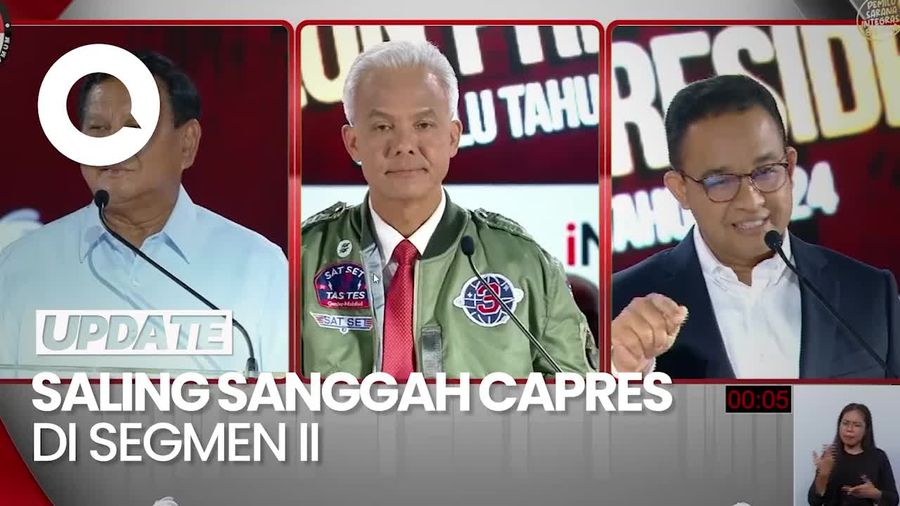 Debat Segmen II: Saat Para Capres Diberi Soal dan Disanggah Capres Lain