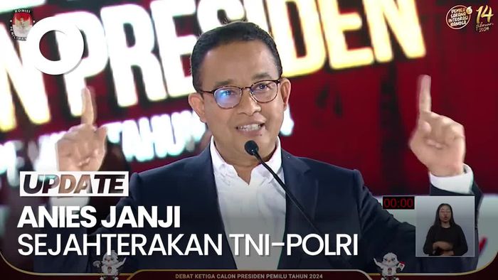 Janji Anies Sejahterakan TNI-Polri-ASN Pertahanan Saat Tutup Debat