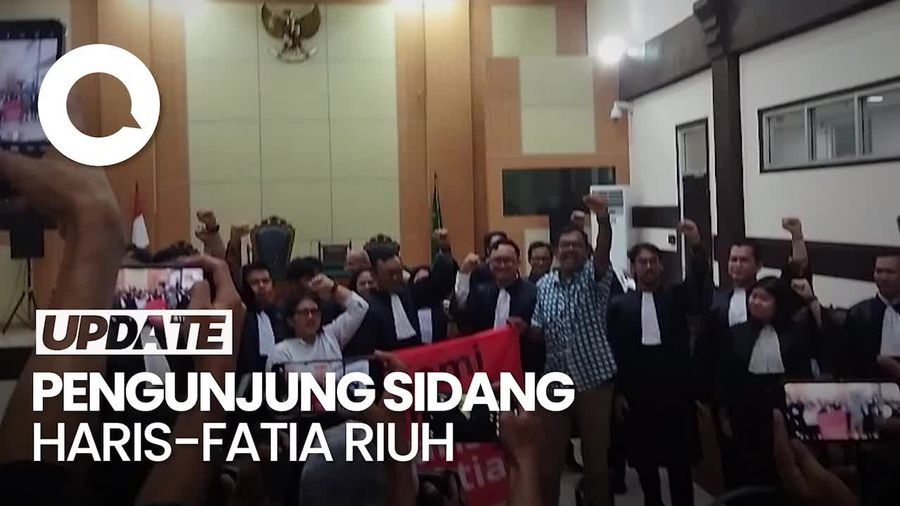 Pengunjung Sidang Riuh Kala Haris-Fatia Divonis Bebas