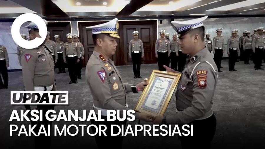 Apresiasi Kakorlantas untuk Bripda Novandro yang Ganjal Bus Pakai Motor