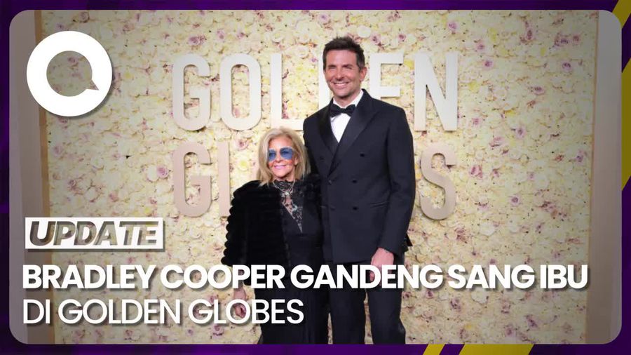 Gemas! Bradley Cooper Ditemani Sang Ibu di Red Carpet Golden Globes
