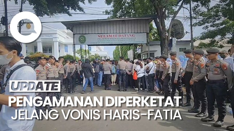 Situasi Pengadilan Negeri Jakarta Timur Jelang Sidang Vonis Haris-Fatia