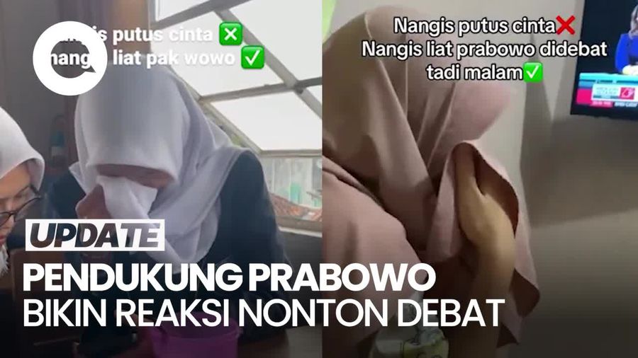 Ramai Pendukung Prabowo Bikin Konten Nangis Seusai Nonton Debat Pilpres