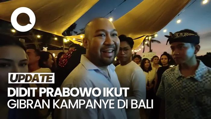 Momen Didit Prabowo Ikut Gibran Kampanye di Bali