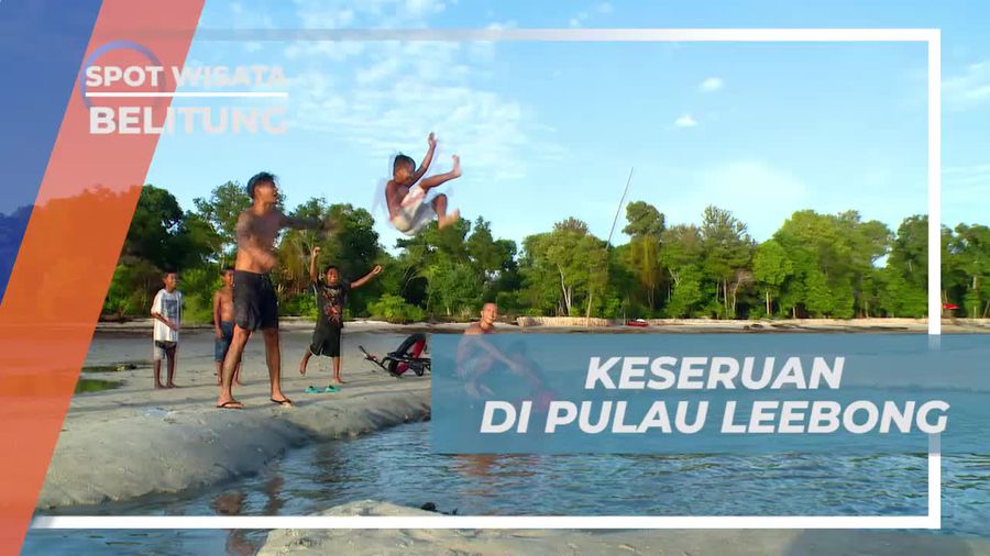 Bermain Air Bersama Anak-anak Pulau Leebong Belitung