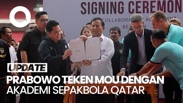 Prabowo Teken Kerja Sama dengan Akademi Sepakbola Qatar