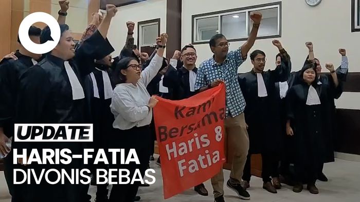 Semringahnya Haris-Fatia saat Divonis Bebas di Kasus Lord Luhut