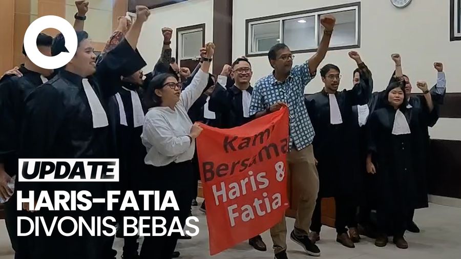 Semringahnya Haris-Fatia saat Divonis Bebas di Kasus Lord Luhut