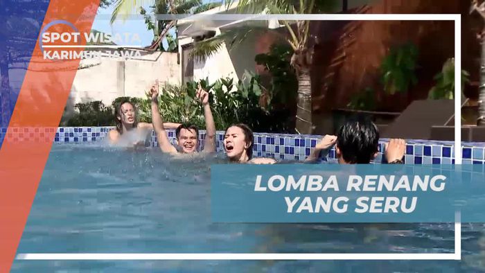 Adu Cepat Lomba Berenang Seru di Kolam Penginapan Karimun Jawa