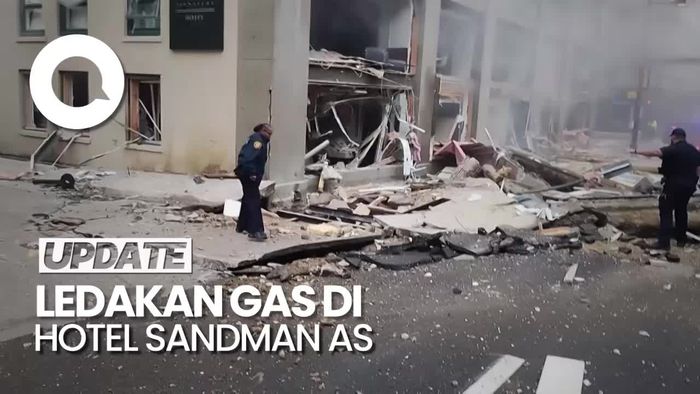 Suasana Mencekam Seusai Ledakan Gas di Hotel Sandman AS