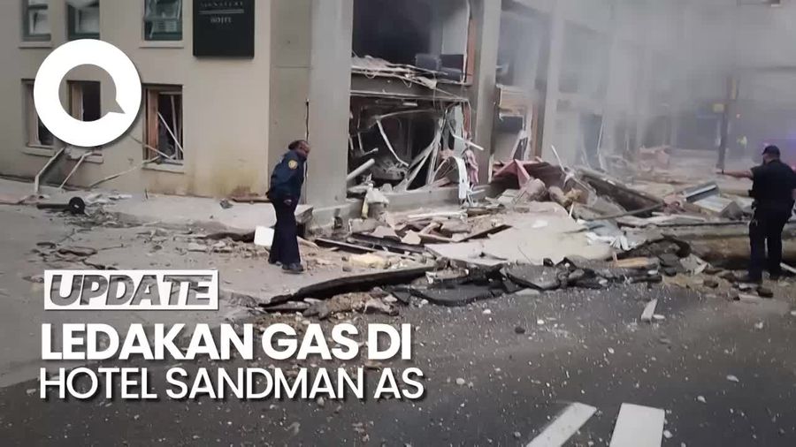Suasana Mencekam Seusai Ledakan Gas di Hotel Sandman AS