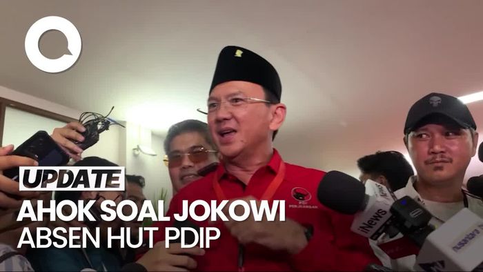 Respons Ahok soal Jokowi Absen di HUT PDIP