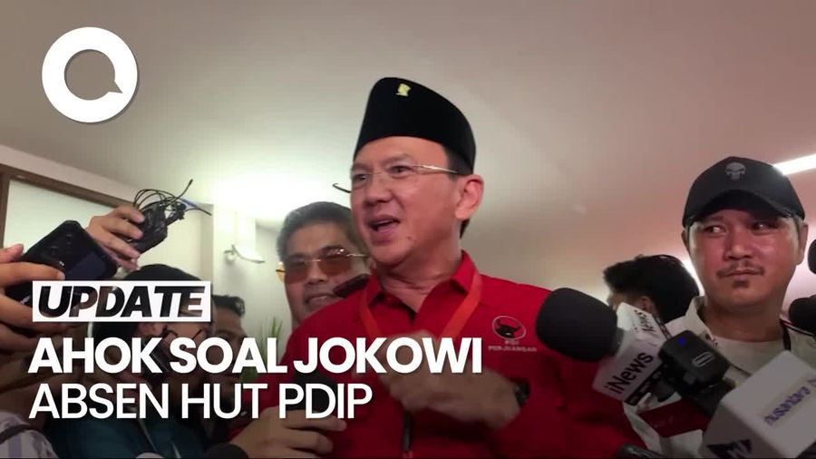 Respons Ahok soal Jokowi Absen di HUT PDIP