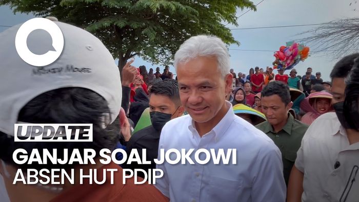 Ganjar soal Jokowi Absen HUT PDIP: Biasanya Datang, Ngucapin