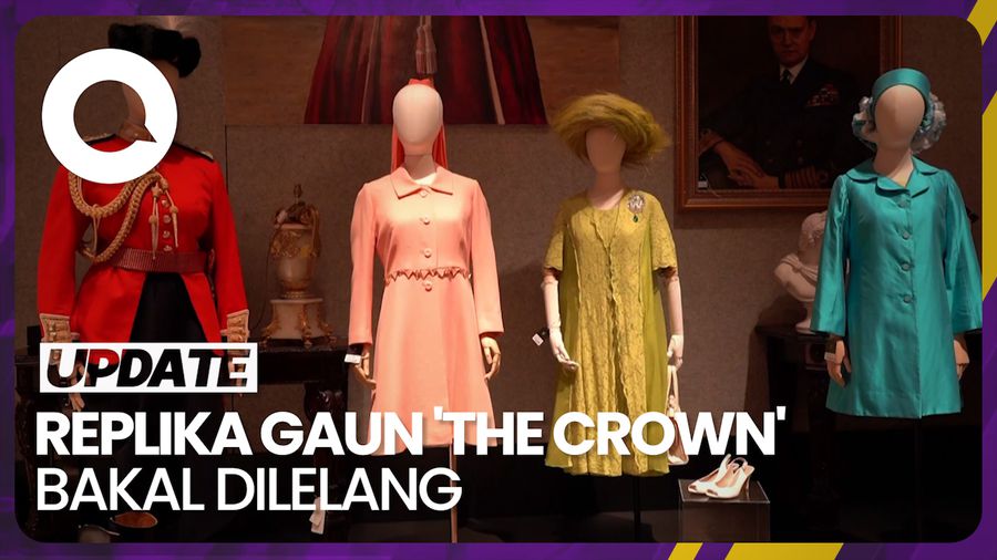 Replika Gaun Penobatan Ratu Elizabeth-Set Drama The Crown Bakal Dipamerkan