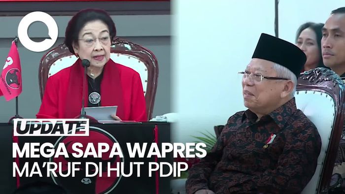 Saat Megawati Sapa Wapres Maruf: Yang Bersedia Hadir