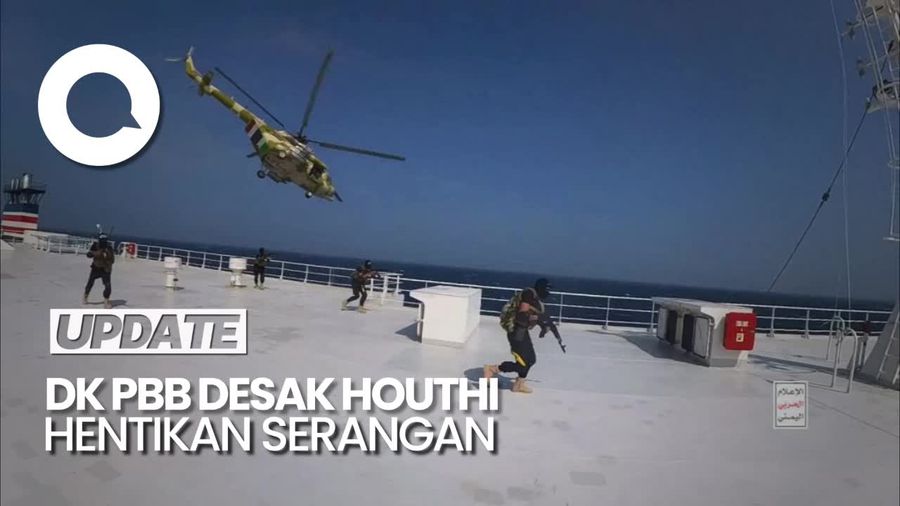 DK PBB Sahkan Resolusi Tuntut Houthi Hentikan Serangan di Laut Merah