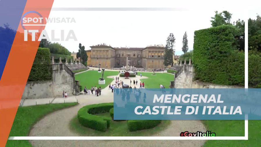 Antri Untuk Masuk ke Giordino di Boboli, Castle indah di Italia