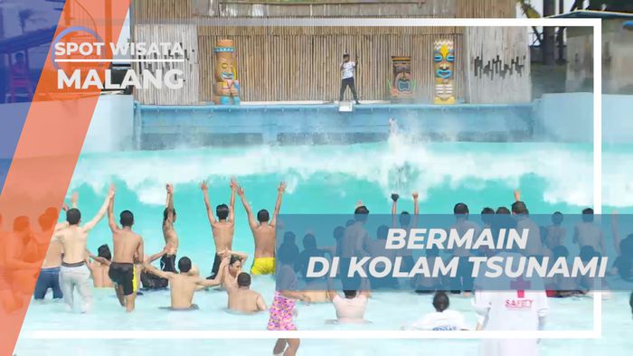 Menikmati Ombak Buatan di Wahana Kolam Tsunami yang Super Seru, Malang