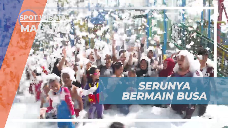 Seru-seruan Bermain di Wahana Kolam Busa, Malang